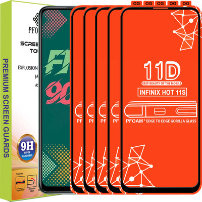 PFOAM Edge To Edge Tempered Glass for INFINIX HOT 11S(Pack of 5)