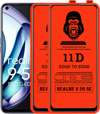 Laxdom Edge To Edge Tempered Glass for REALME 9 5G SE(Pack of 2)