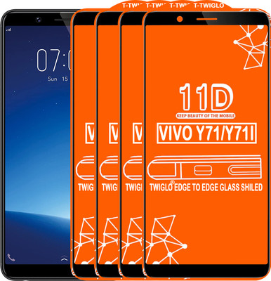 TWIGLO Edge To Edge Tempered Glass for VIVO Y71(Pack of 4)