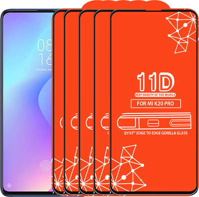 Qyist Edge To Edge Tempered Glass for Mi K20 Pro(Pack of 5)