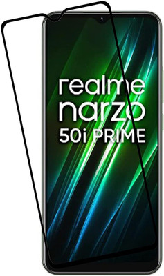 O2MG Edge To Edge Tempered Glass for realme narzo 50i Prime(Pack of 1)