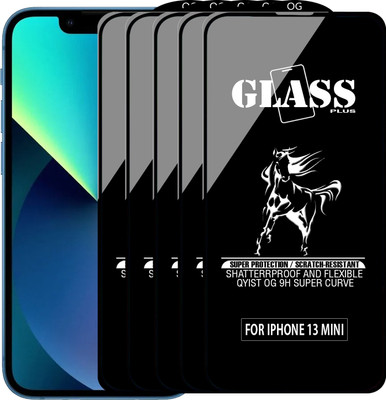 Qyist Edge To Edge Tempered Glass for IPHONE 13 MINI(Pack of 5)