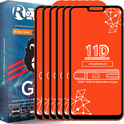Roxel Edge To Edge Tempered Glass for Realme C1(Pack of 6)