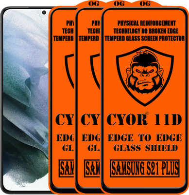 CYOR Edge To Edge Tempered Glass for SAMSUNG S21 PLUS(Pack of 3)