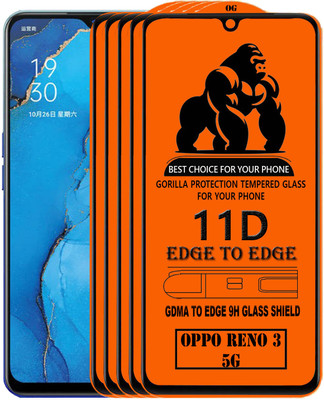 GDMA Edge To Edge Tempered Glass for OPPO Reno 3 5G(Pack of 5)