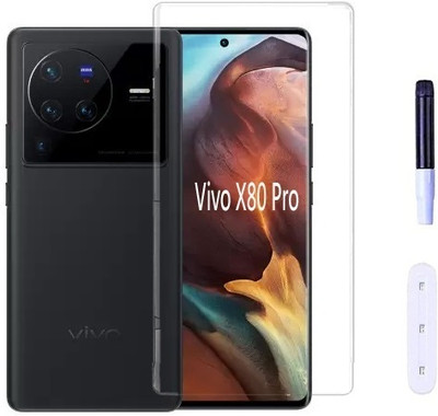 Mersal Edge To Edge Tempered Glass for Vivo X80 Pro, UV Curved Screen Protector with Easy Installation Kit(Pack of 1)