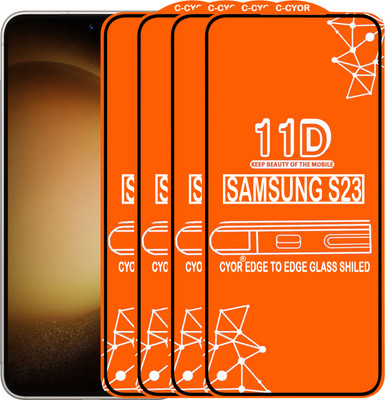 CYOR Edge To Edge Tempered Glass for SAMSUNG S23(Pack of 4)