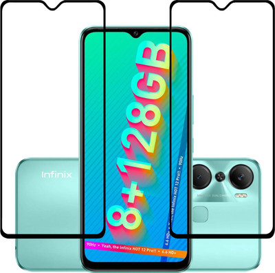 MobileBukket Edge To Edge Tempered Glass for Infinix Hot 12 Pro(Pack of 2)