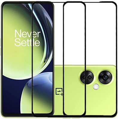 KMPERED Edge To Edge Tempered Glass for Oneplus Nord 3 5G, 1+ Nord 3 5G(Pack of 2)