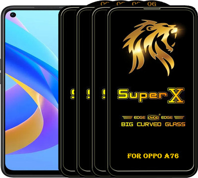 PFOAM Edge To Edge Tempered Glass for OPPO A76(Pack of 4)