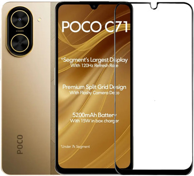 INFINITYWORLD Edge To Edge Tempered Glass for Poco C71(Pack of 1)