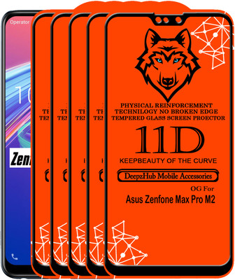 DeepzHub Edge To Edge Tempered Glass for Asus Zenfone Max Pro M2(Pack of 5)