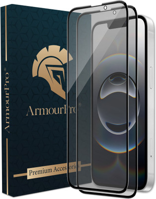 ArmourPro Edge To Edge Tempered Glass for iPhone 16e, Apple iPhone 16e, Matte Finish Glass(Pack of 2)
