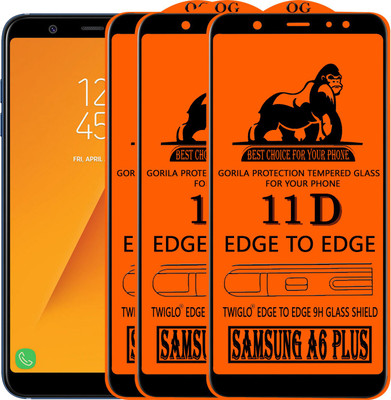 11D Edge To Edge Tempered Glass for Samsung Galaxy A6 Plus(Pack of 2)