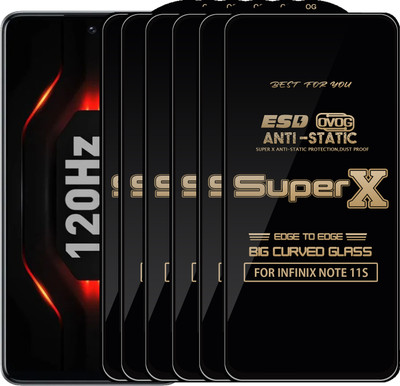Qyist Edge To Edge Tempered Glass for INFINIX NOTE 11S(Pack of 6)