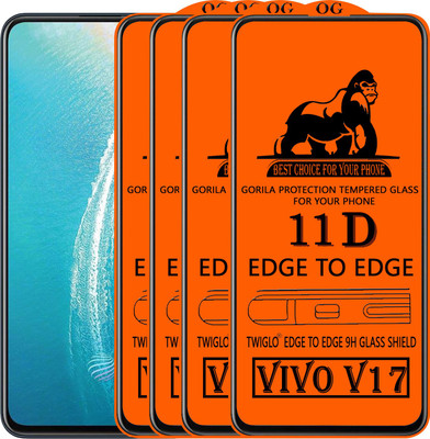 TWIGLO Edge To Edge Tempered Glass for VIVO V17(Pack of 4)