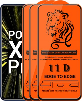 Forego Edge To Edge Tempered Glass for POCO X3 Pro(Pack of 3)