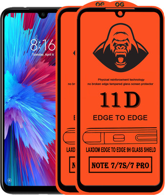 Laxdom Edge To Edge Tempered Glass for REDMI NOTE 7(Pack of 2)