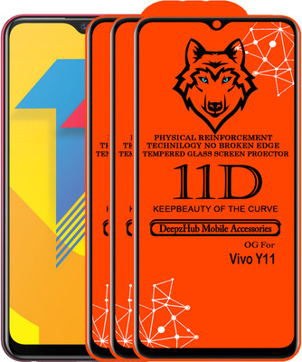 CRodible Edge To Edge Tempered Glass for Vivo Y11(Pack of 3)