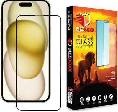 BizzBoxx Edge To Edge Tempered Glass for Apple iPhone 15 Plus, iPhone 15 Plus(Pack of 1)