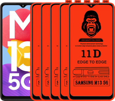 Rofix star Edge To Edge Tempered Glass for SAMSUNG GALAXY M13 5G(Pack of 5)