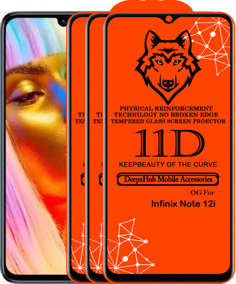 CRodible Edge To Edge Tempered Glass for Infinix NOTE 12i(Pack of 3)