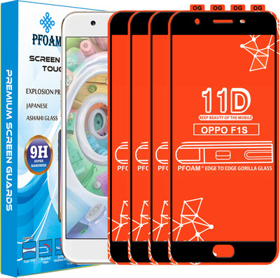 PFOAM Edge To Edge Tempered Glass for Oppo F1s(Pack of 4)