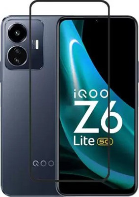 VISHRN Edge To Edge Tempered Glass for vivo iQOO Z6 LITE, IQOO Z6 LITE 5G(Pack of 1)