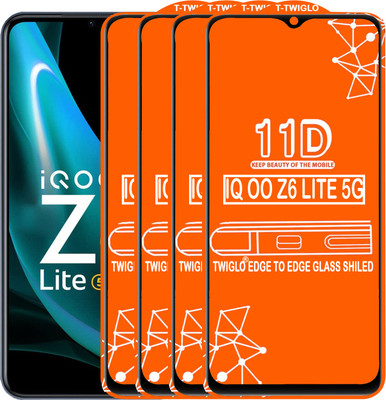 TWIGLO Edge To Edge Tempered Glass for IQOO Z6 LITE 5G(Pack of 4)