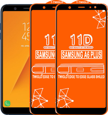 TWIGLO Edge To Edge Tempered Glass for Samsung Galaxy A6 Plus(Pack of 2)
