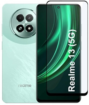NIMMIKA ENTERPRISES Edge To Edge Tempered Glass for Realme 13 5G(Edge-to-Edge Coverage | 9H Hardness Protection | High-Definition Clarity | Bubble-Free Installation | Shatter-Resistant Technology | Oleophobic Coating | Case-Friendly Design)(Pack of 1)