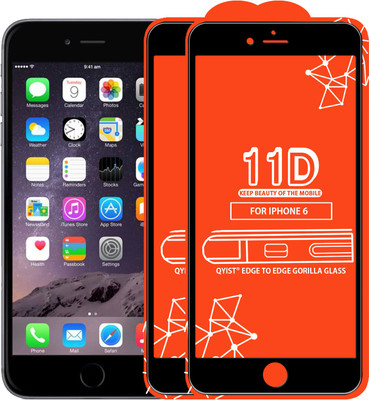 Qyist Edge To Edge Tempered Glass for Apple iPhone 6(Pack of 2)