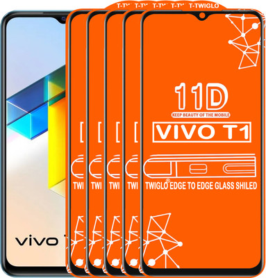 TWIGLO Edge To Edge Tempered Glass for VIVO T1(Pack of 5)