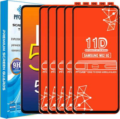 PFOAM Edge To Edge Tempered Glass for SAMSUNG GALAXY M52 5G(Pack of 5)
