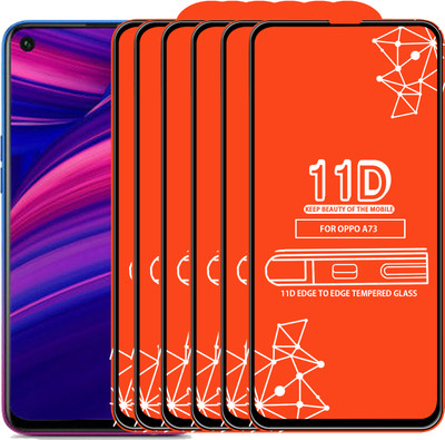 Roxel Edge To Edge Tempered Glass for Oppo A73(Pack of 6)