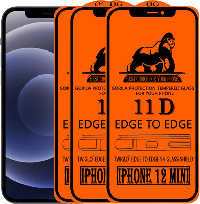 TWIGLO Edge To Edge Tempered Glass for IPHONE 12 MINI(Pack of 3)