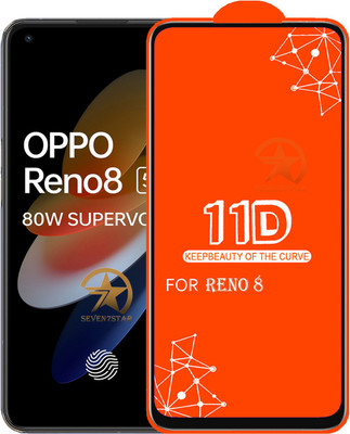 SEVEN7STAR Edge To Edge Tempered Glass for OPPO Reno8(Pack of 1)