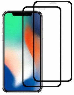 NaturalBuy Edge To Edge Tempered Glass for Apple iPhone X -| 9H tempered glass protects the entire front display |(Pack of 2)