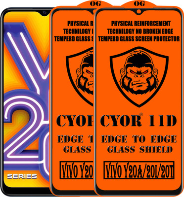 CYOR Edge To Edge Tempered Glass for VIVO Y20I(Pack of 2)