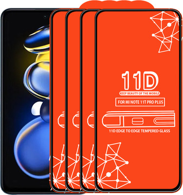 Qyist Edge To Edge Tempered Glass for Redmi Note 11T Pro Plus(Pack of 4)