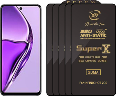 GDMA Edge To Edge Tempered Glass for INFINIX HOT 20S(Pack of 5)