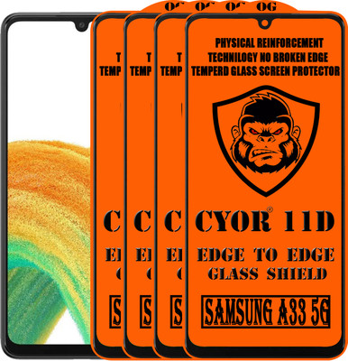 CYOR Edge To Edge Tempered Glass for SAMSUNG A33 5G(Pack of 4)