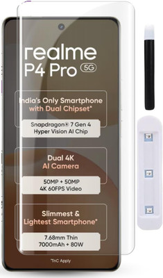 GDBUY Edge To Edge Tempered Glass for Realme P4 Pro 5G(Pack of 1)