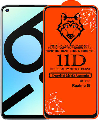 CRodible Edge To Edge Tempered Glass for Realme 6i(Pack of 1)
