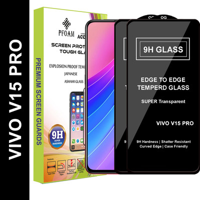 PFOAM Edge To Edge Tempered Glass for VIVO V15 PRO(Pack of 2)