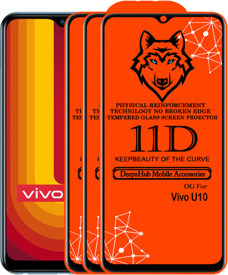 DeepzHub Edge To Edge Tempered Glass for Vivo U10(Pack of 3)