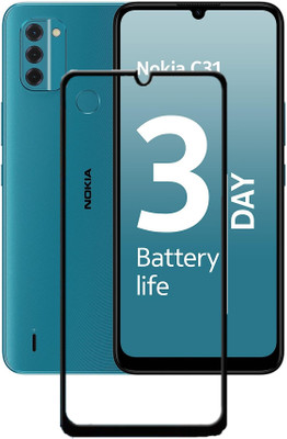 ROYALBASE Edge To Edge Tempered Glass for Nokia C31(Pack of 1)