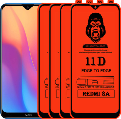 Rofix star Edge To Edge Tempered Glass for REDMI 8A(Pack of 4)