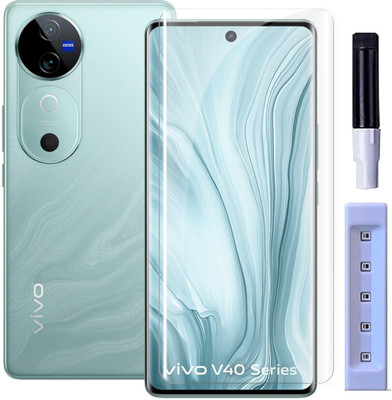 OneTech Edge To Edge Tempered Glass for Vivo V40 5G / Vivo V40 Pro 5G 9H Hardness, UV Screen Protector(Pack of 1)