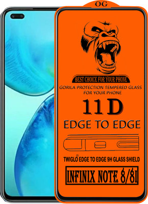 TWIGLO Edge To Edge Tempered Glass for INFINIX NOTE 8I(Pack of 1)